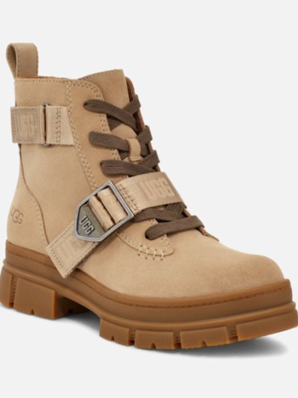 UGG Ashton Lace Up Mustard Seed, Size 8